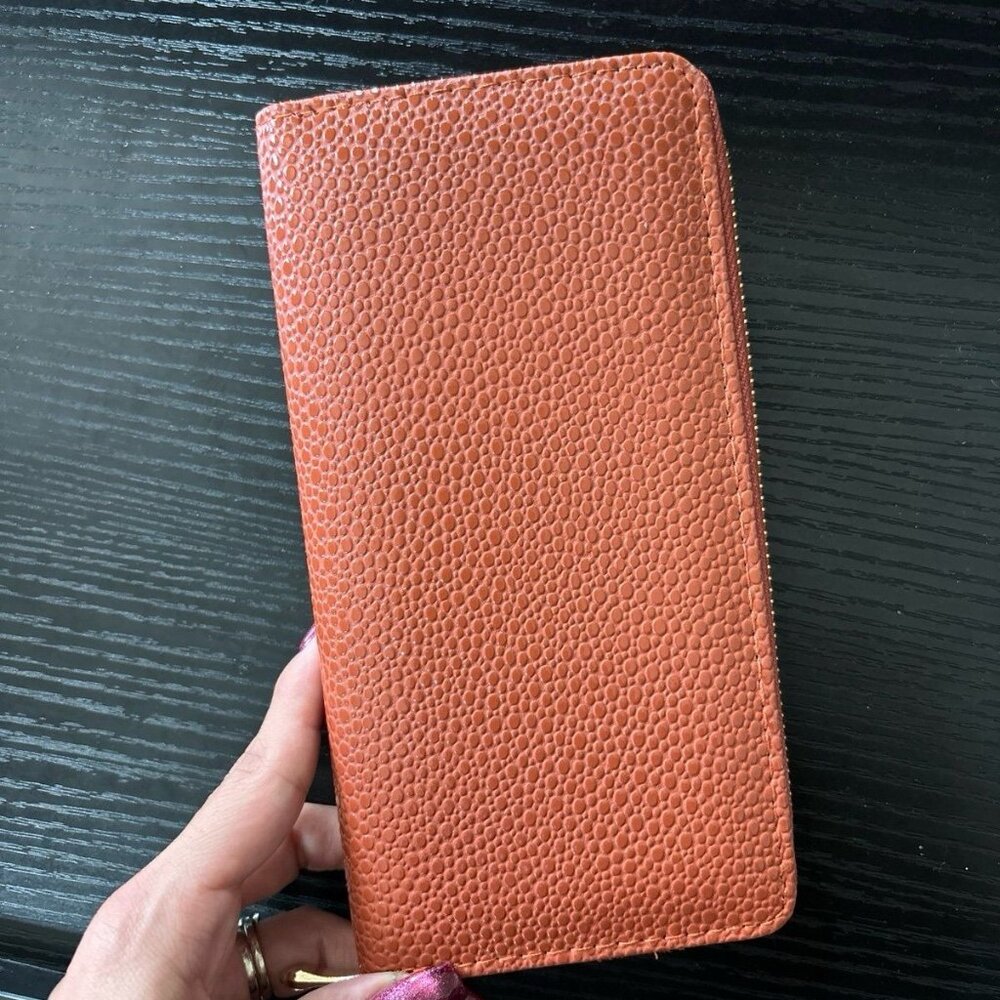 Brown Textured Fall Fashion Wallet